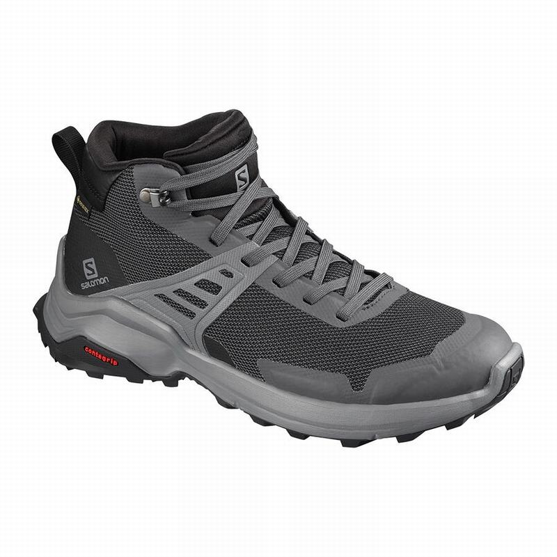 SALOMON X RAISE MID GORE-TEX Philippines - Women's Hiking Shoes - Dark Blue/Black | 324095-TKU